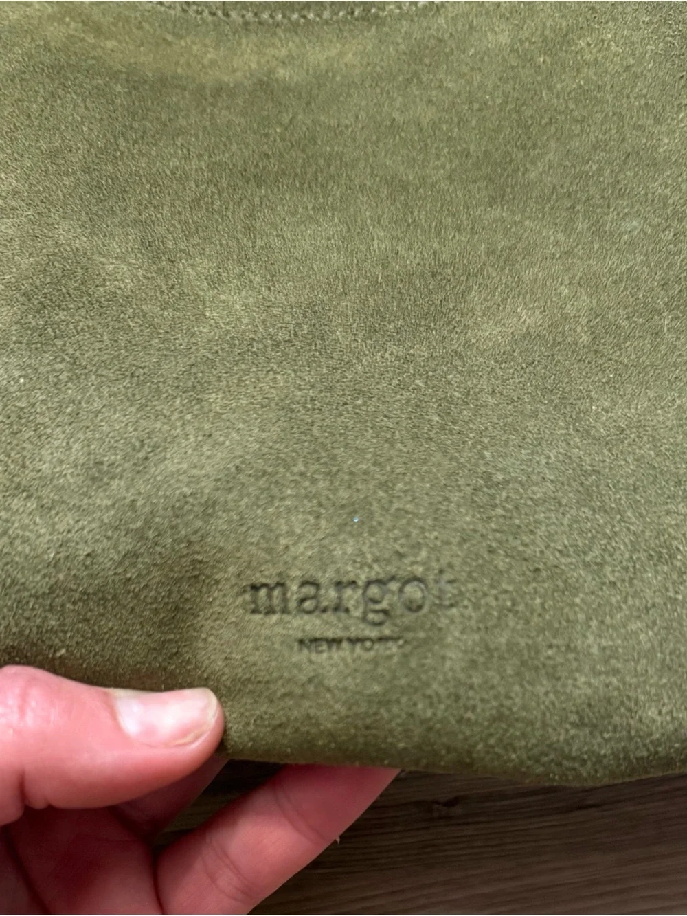 margot Olive Suede bohemian-style crossbody bag